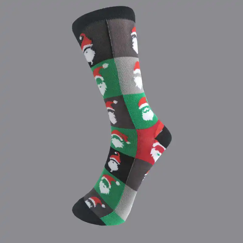 Подарок, забавные носки снеговика Санты, зимние хлопковые рождественские мужские носки с котом, Клаусом, собакой
