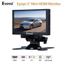 Eyoyo " монитор маленький Hdmi монитор портативный vga монитор CCTV экран lcd 800x480 ips монитор BNC AV/VGA дисплей светодиодный автомобильный монитор