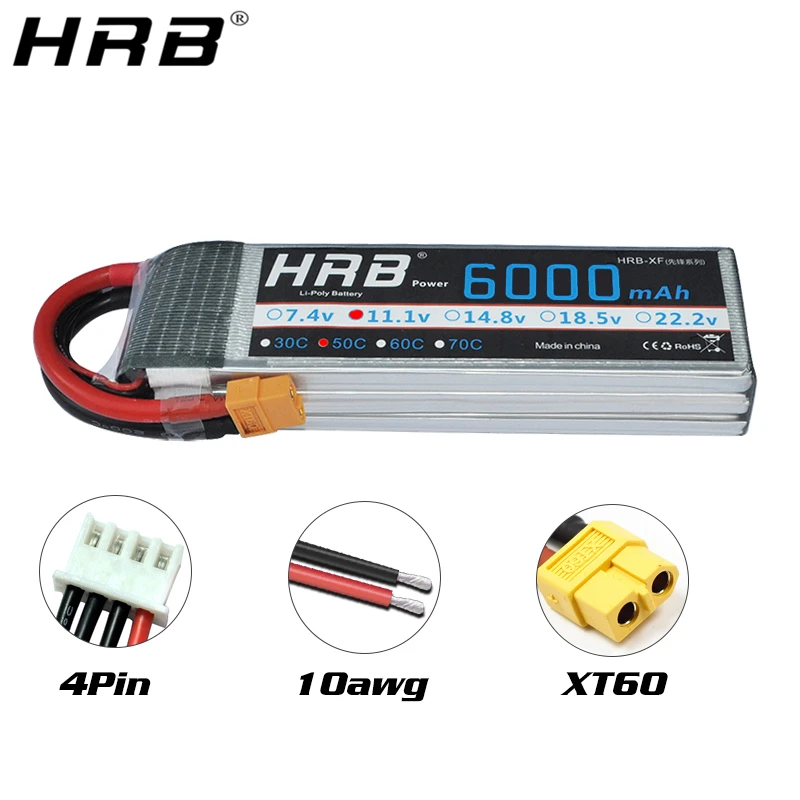 HRB 2x 11.1V 1300mAh 45C LiPo XT60 – Batterie Pour Drone FPV & Voiture RC, Parfaite Pour Vortex, Qav, Shredder & Co.