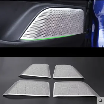

4pcs Aluminum Alloy Door Speaker Net Frame Cover Trim for Maserati Levante 2017-2018 Car Sticker Accessories