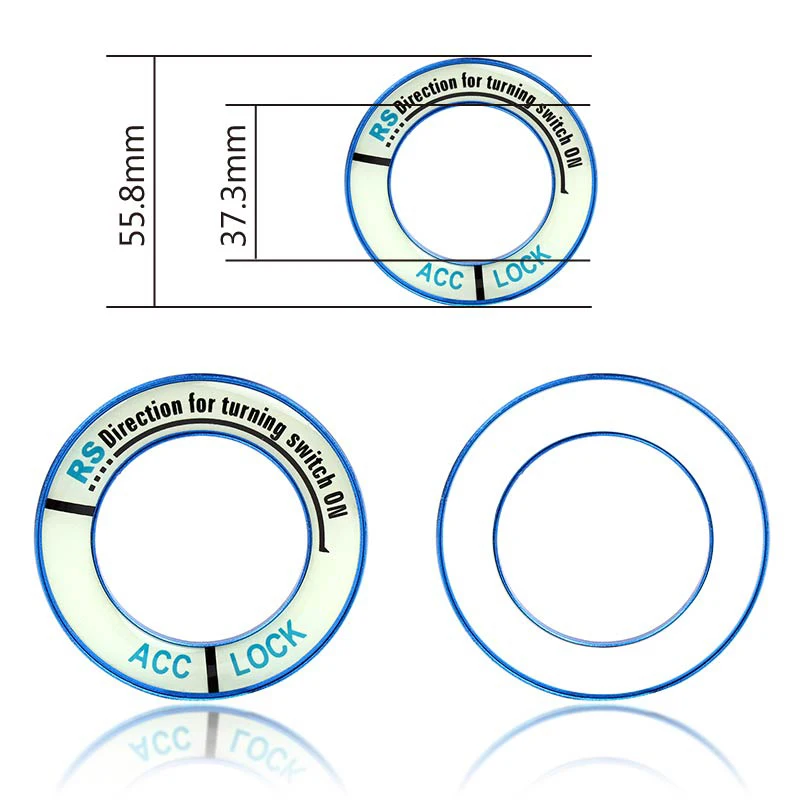 LEEPEE светящиеся 3D наклейки-кольца для автомобиля переключатель зажигания Крышка круглый светильник украшение для COROLLA Lewin