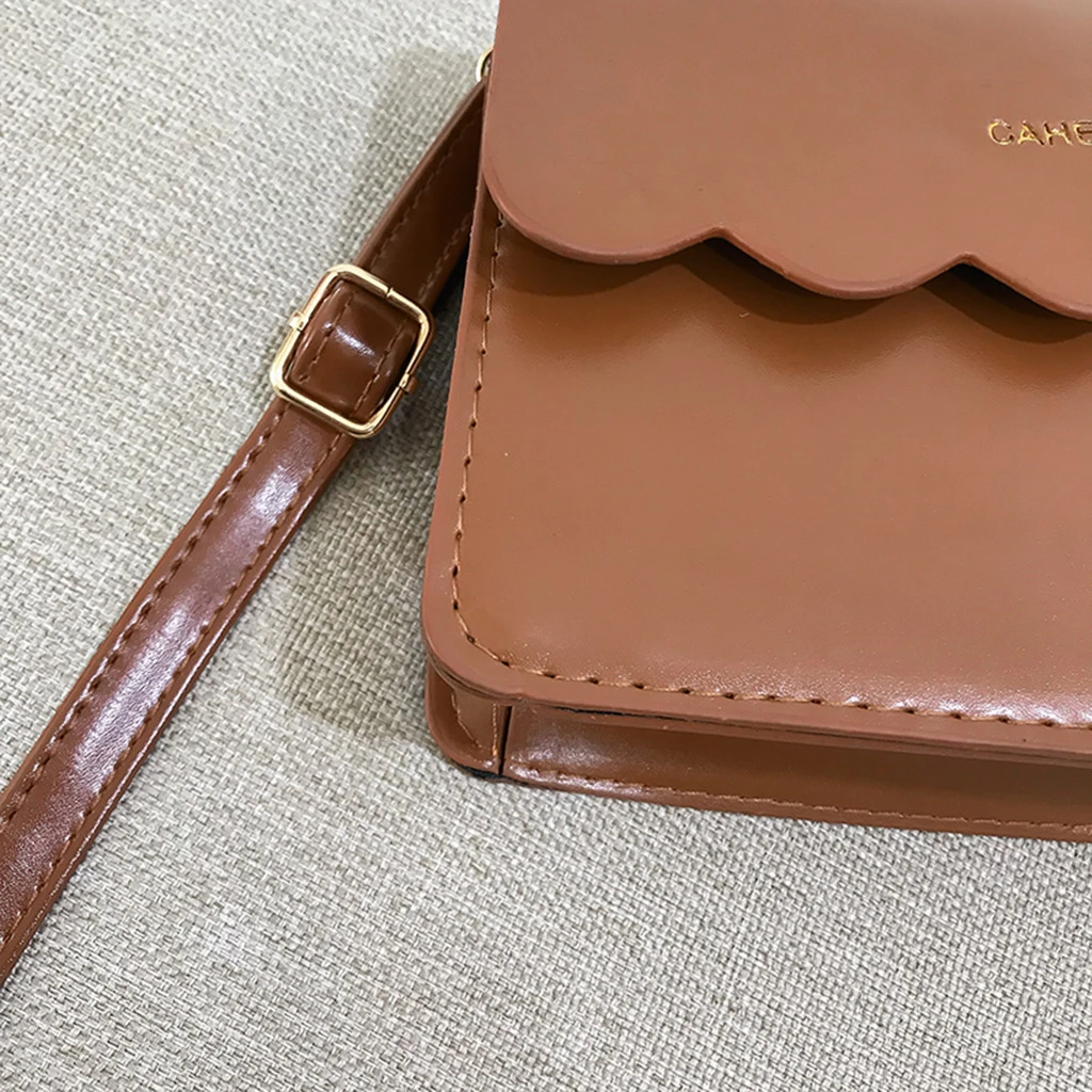 Simple Flap Shoulder Fashion Women Bag Leather Bags Girls Pure Color Mini Messenger Chest Cross Body Handbags Bolsa Feminina 820
