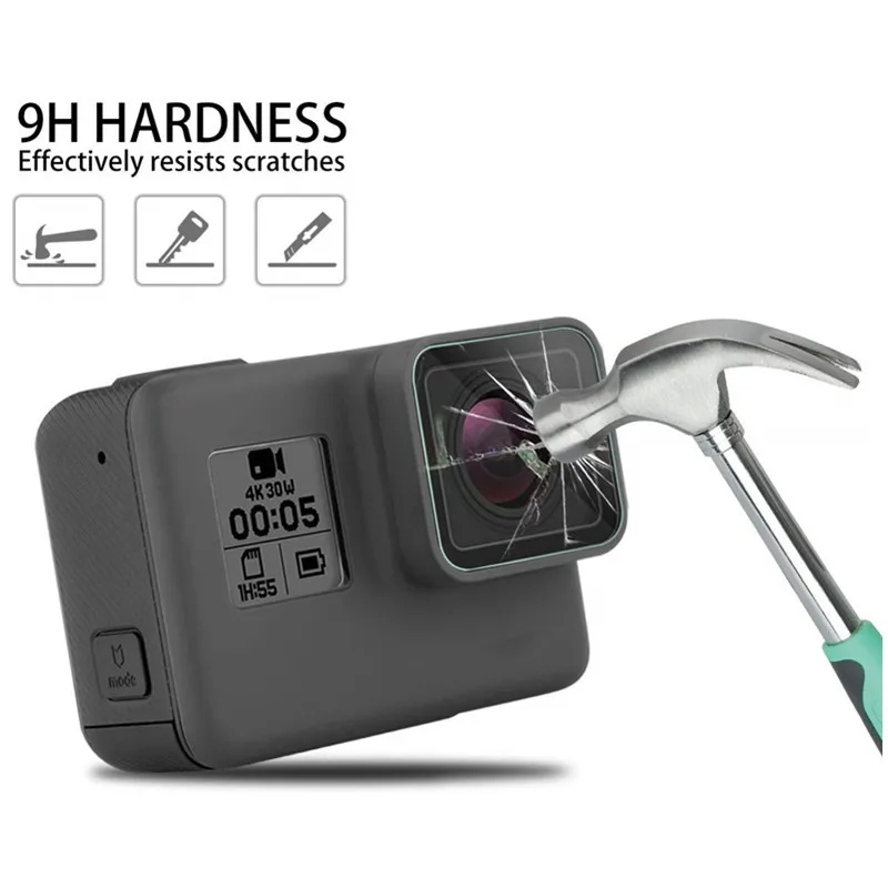 Защитная пленка из закаленного стекла для GoPro Hero 8 7 6 5 Hero черный экран Защитная крышка объектива камеры крышка для Go Pro Аксессуары