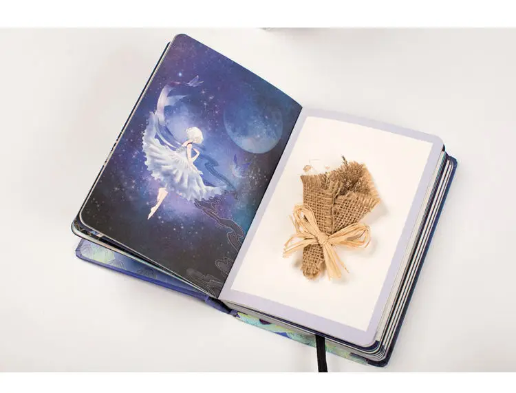 CAHIER,4--Livre de journal intime fille lumineuse, coeur, Super fée