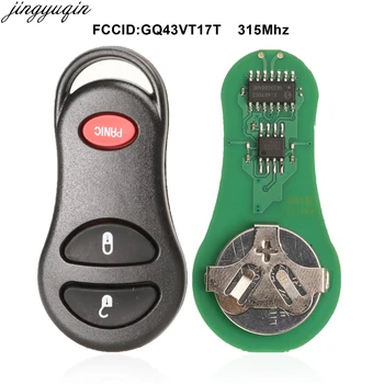 

jingyuqin 5pcs 3 Buttons Keyless Remote Car Key GQ43VT17T 315MHZ For Dodge Jeep fit Chrysler Concorde 300M 2001-2004