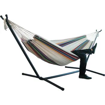 

Portable Camping Hammock Outdoor Indoor Comfort Durability Yard Striped Hanging Chair Large Chair Hammocks Hanging Bed