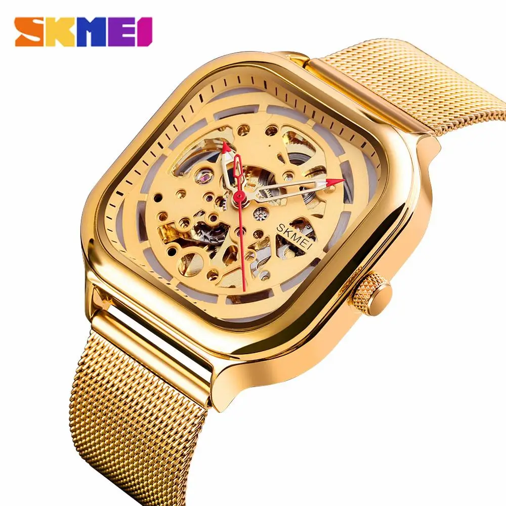 

SKMEI Men's Watch Automatic Mechanical Watches For Men Women Skeleton Vintage Clock Sport Waterproof 30m Relogio Masculino 9184