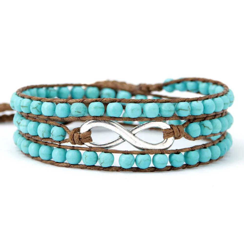 Infinity Bracelet Semi Precious Stone with Infinity Charm Wrap Bracelet Friendship Bracelet Multi Layer Friendship Bracelets