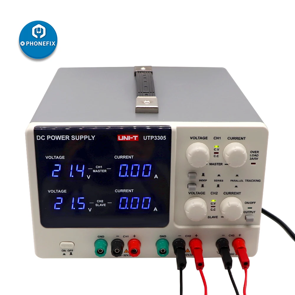 

DC Power Supply UNI-T UTP3305 Dual Channel 32V 5A Digital Regulated Switching DC Power Supply for iPhone Repair Power Supply