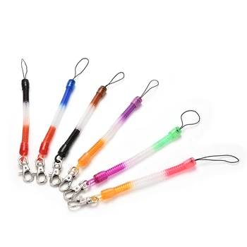 

2pcs Keychain Ring Chain Keyring Plastic Spring Coil Keychain Ring Chain Keyring