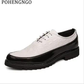 

High quality Crocodile Leather Men Oxford Formal Wedding Height Increasing Shoes Elegant White pointed Business Men Shoe