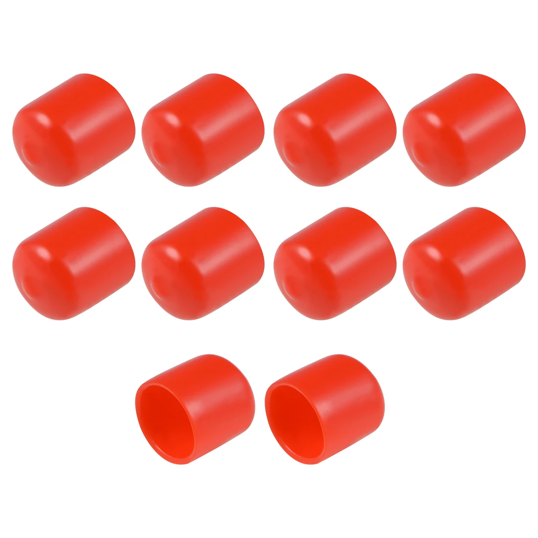 0.8-2mm Wall Tube End Caps 25 Pack Round Tube Inserts 15mm Plastic Chair Feet