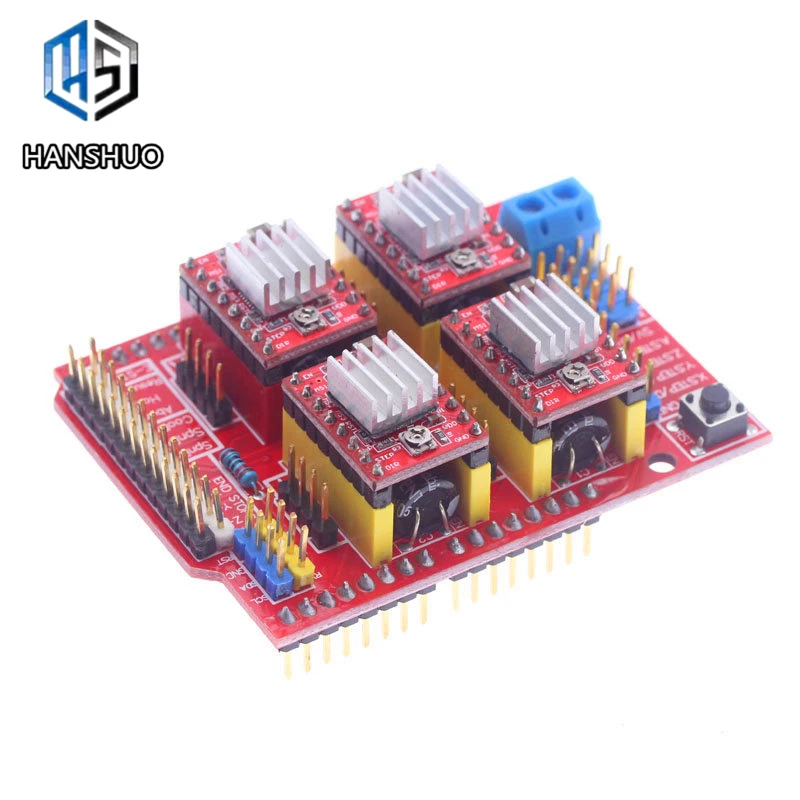 Free-shipping-CNCshield-v3-engraving-machine-3D-Printer-4pcs-A4988-driver-expansion-board-UNO-R3-with (4)