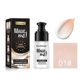 

Kiss Beauty Temperature Changing Color Foundation Moisturizing Cover Blemishes Even Skin Color Foundation Control Oil Foundation