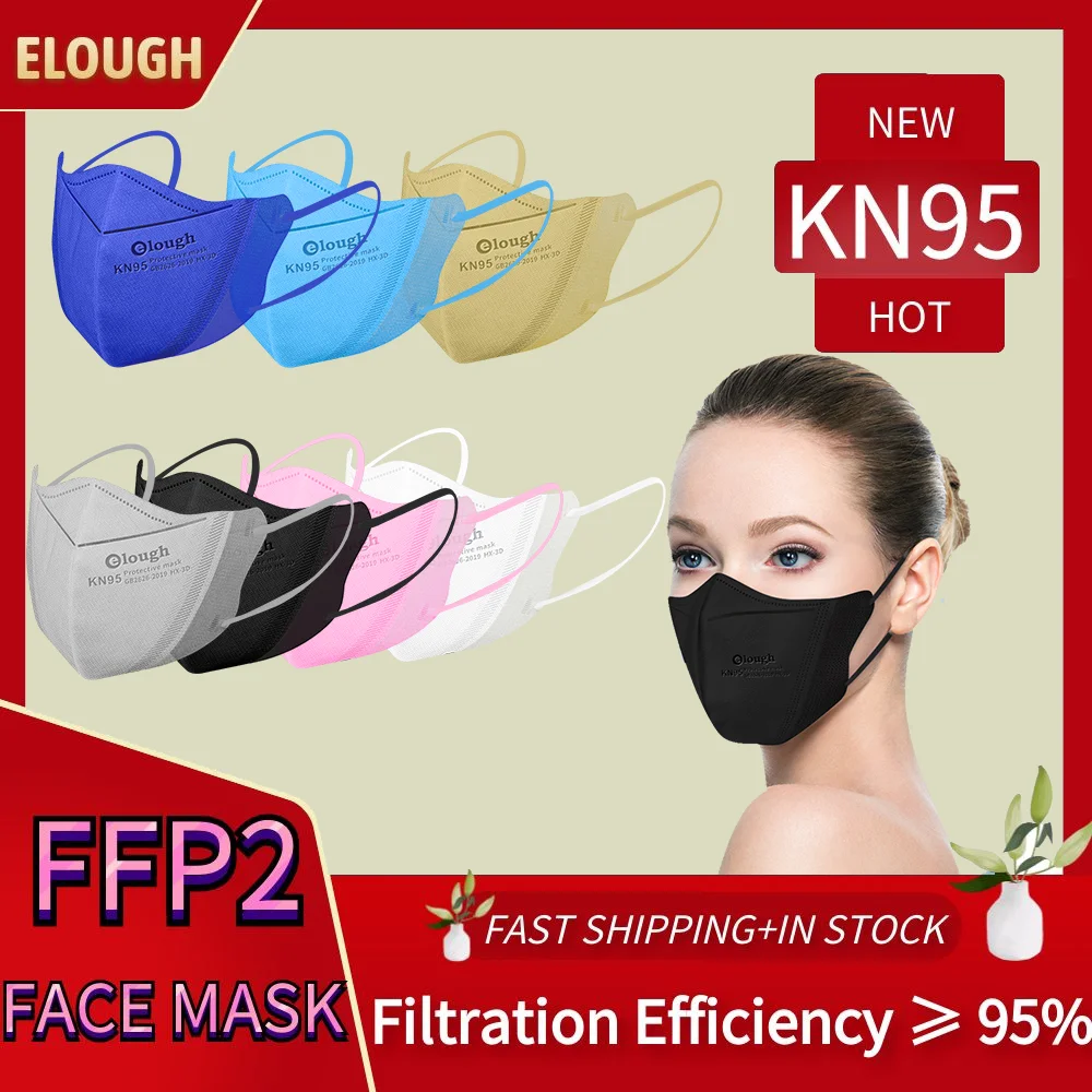 

Elough 10-100 PCS KN95 FACE MASK ffp2 mascarillas fpp2 homologadas Reusable ffp2mask certificadas mascara colors ffp3 maske