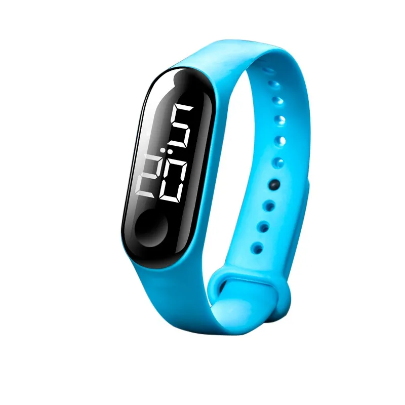 Светодиодный силиконовый браслет relogio feminino, спортивные светящиеся часы, модные водонепроницаемые часы с сенсорным экраном, цифровые наручные часы - Цвет: H