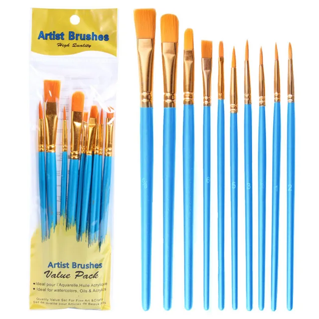 10 Pack Paint Brushes for Acrylic Painting Small Paint Brush Set Watercolor  Brushes Oil Paint Brushes Detail Paintbrushes Face P - AliExpress