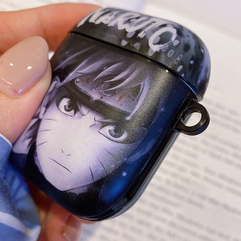 Аниме Наруто для Airpods Чехол аниме мультфильм для Airpod 1/2 для Apple Airpods чехол из углеродного волокна Защитный чехол для зарядки