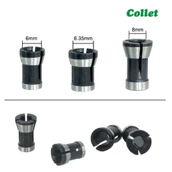 Máquina de gravura e mandril de pinça, roteador elétrico, acessórios para fresa, 1 peça, 6.35mm, 8mm, 6mm