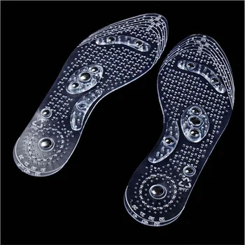 

Unisex Magnetic Therapy Insole Transparent Silicone Anti-fatigue Massage Shoes Insoles