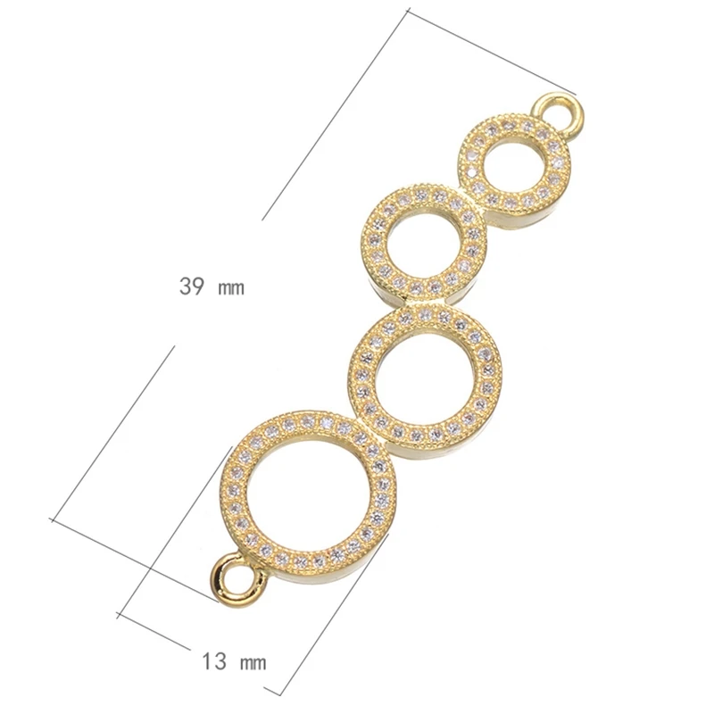 Gold Juya DIY браслет фурнитура поставки золото/серебро Бесконечность Шарм соединители аксессуары для женщин браслет ожерелье серьги изготовление - Цвет: Gold