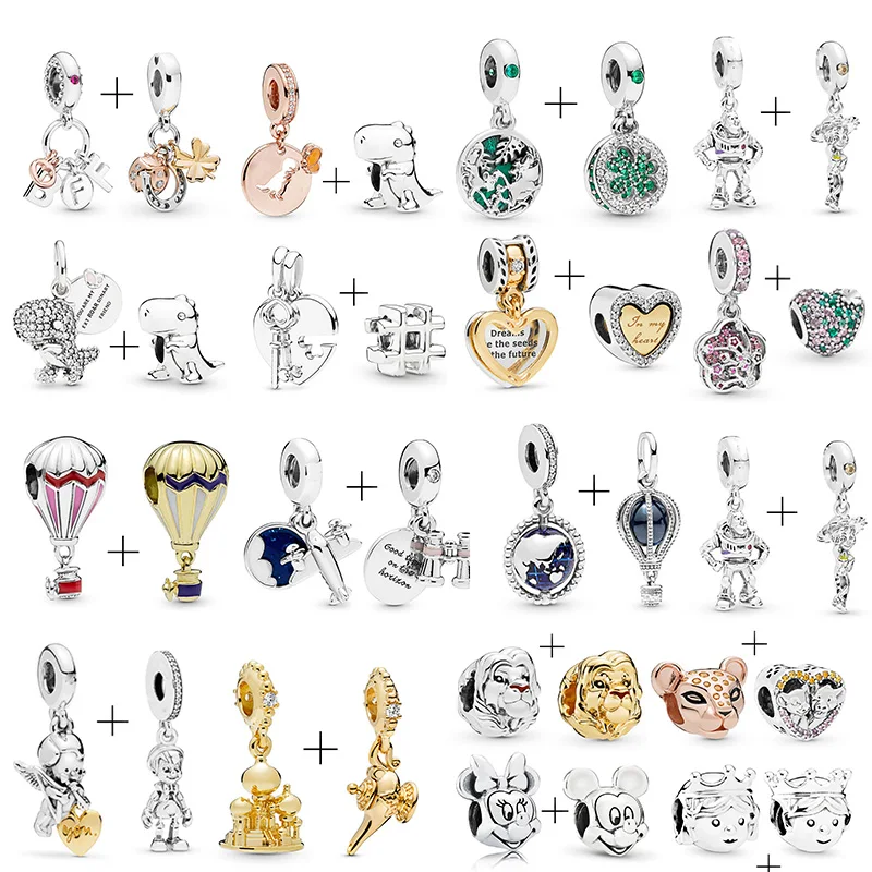 

Dinosaur Simba Rotating Earth Beads fit Pandora Charms Bracelet Necklace for Women Jewelry Making Ladies Jewelry Accessories