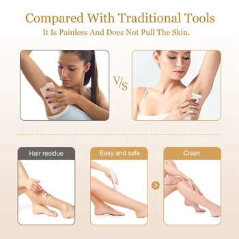 

NEW Electric Razor- Wet & Dry Women's Painless Electric Shaver Body Hair Remover with LED Battery Life Display
