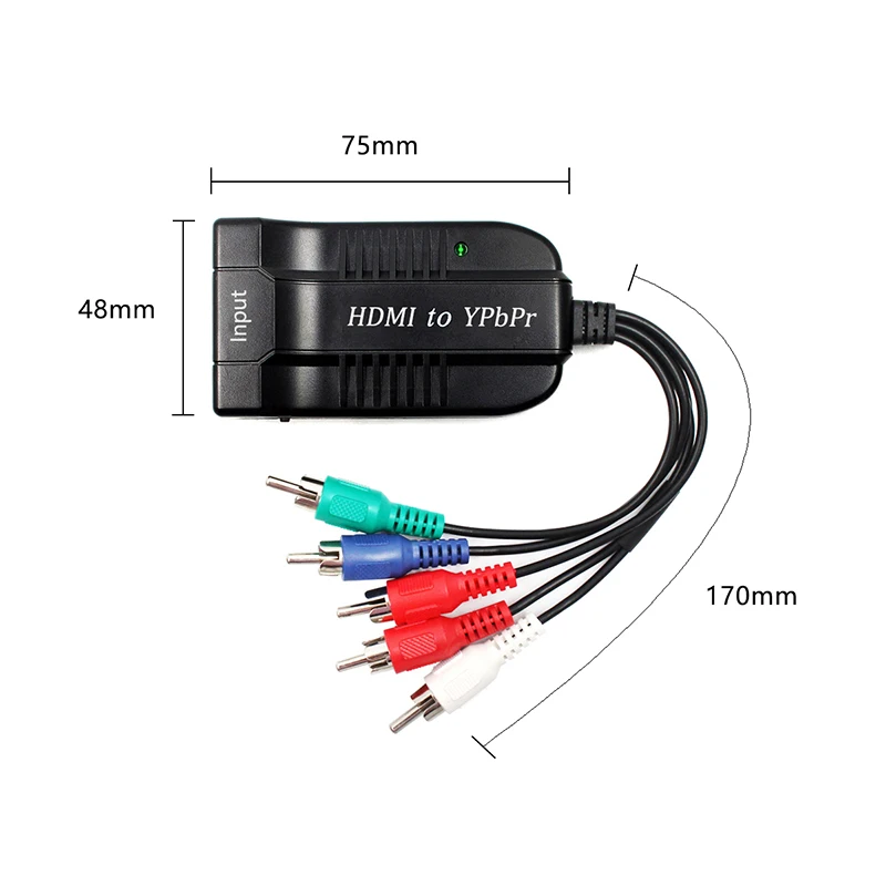  2 Pcs Hdmi a Component Ypbpr Hd Convertitore Maschio di Sincronizzazione Audio per Dvd E PS4 & Tele
