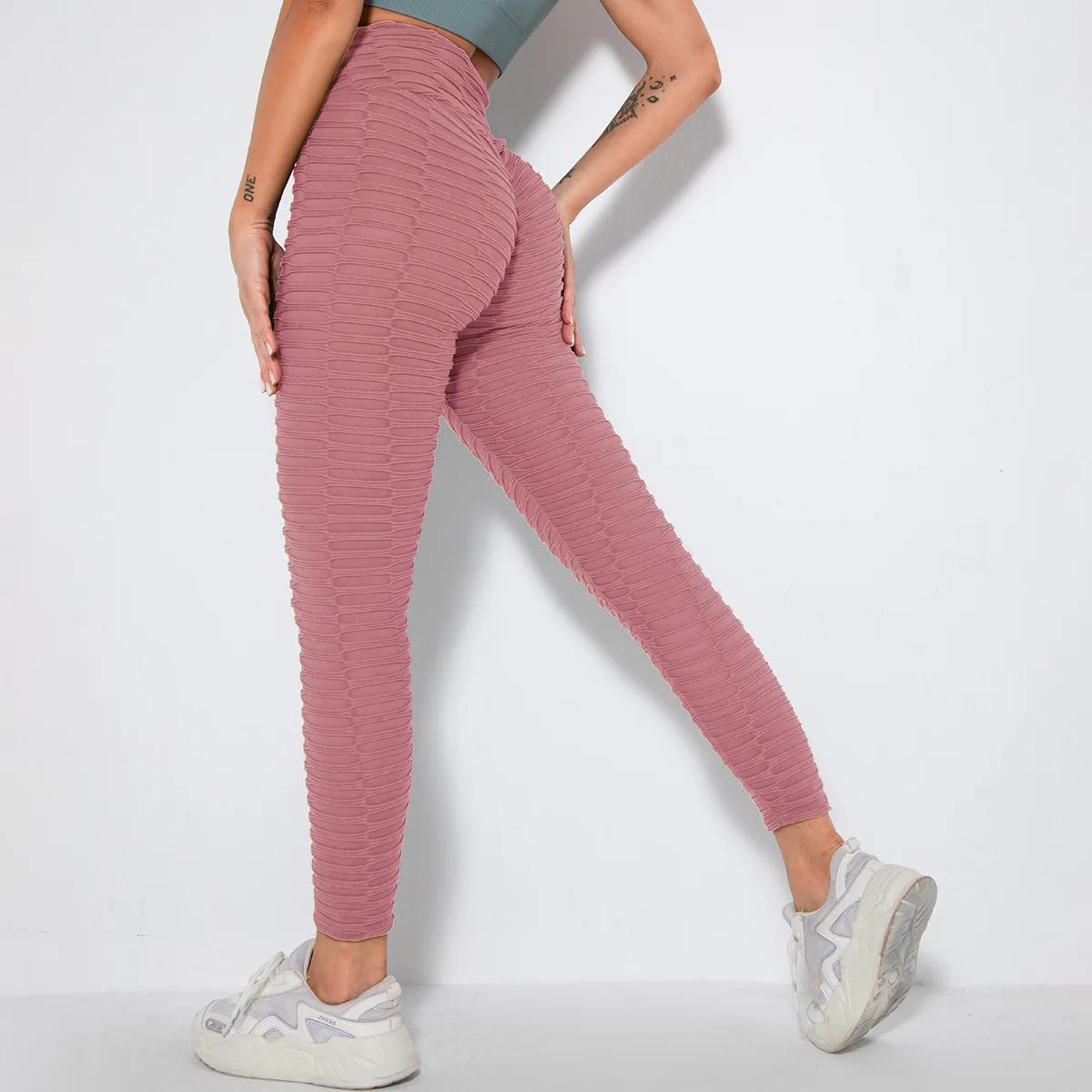 Women Clothing Bumps Style Yoga Pants 