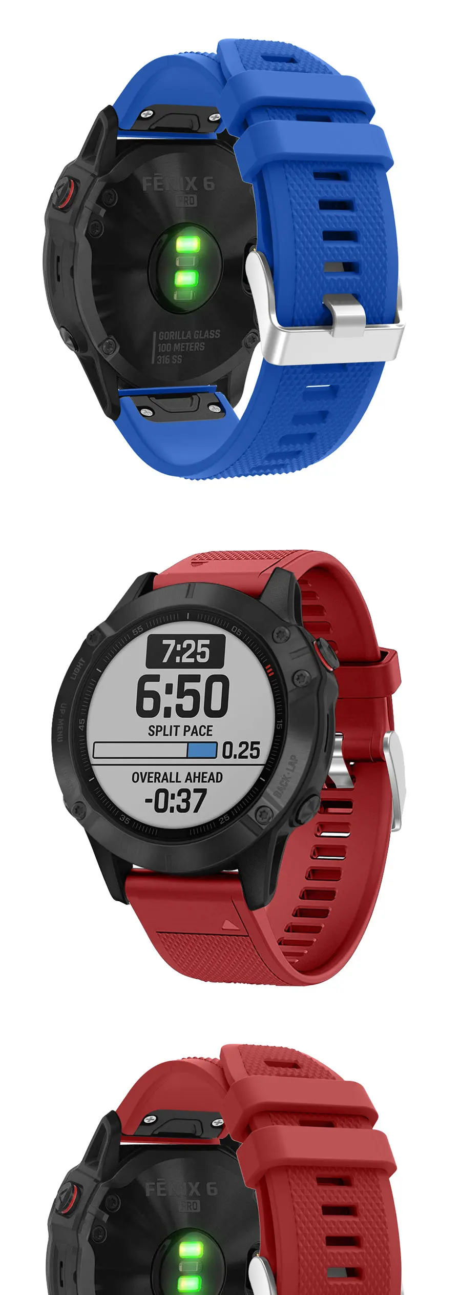26 22 20 мм ремешок для часов Garmin Fenix 6X pro 6 6S 5 5X 5X plus 5S 3 3 HR часы Quick Release силиконовый ремешок Easyfit