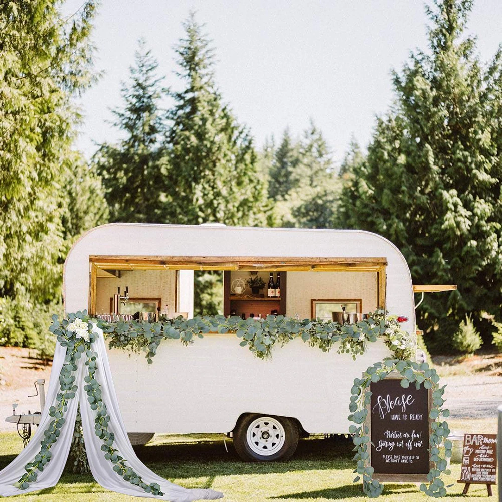 200 см искусственный эвкалипт гирлянда длинные листья растения лоза зелень листва