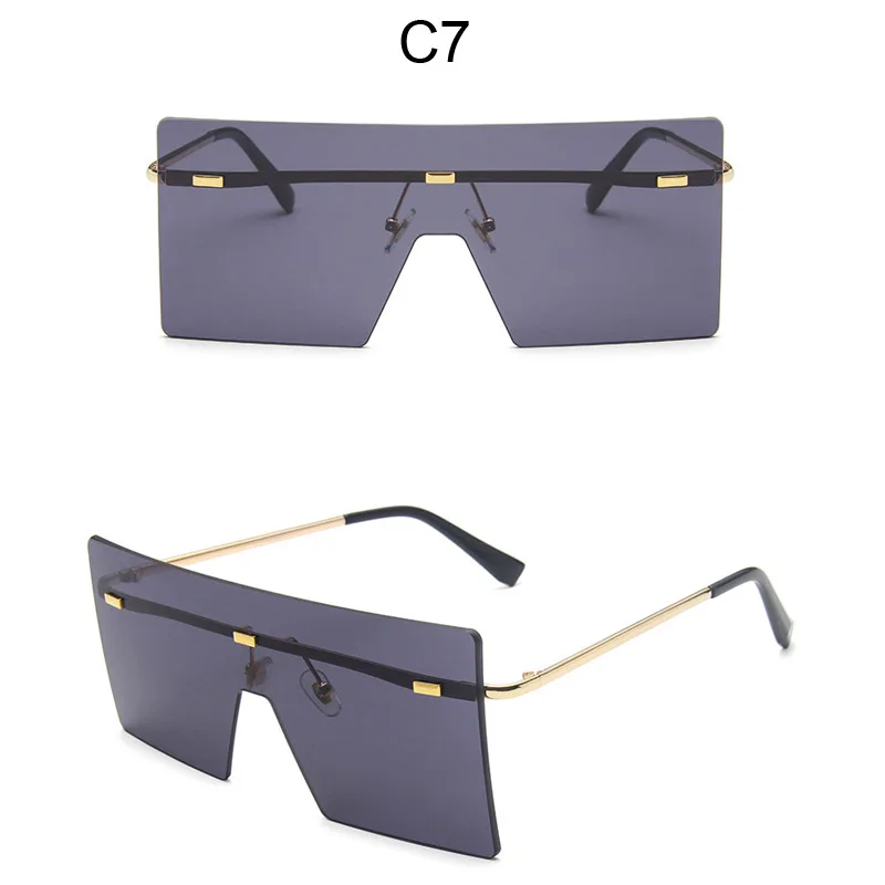 Oversized One Piece Square Sunglasses Women  