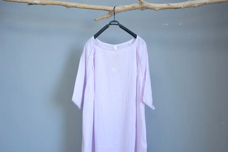 Vestidos женское летнее платье однотонные три четверти белые тонкие длинные платья из ткани рами