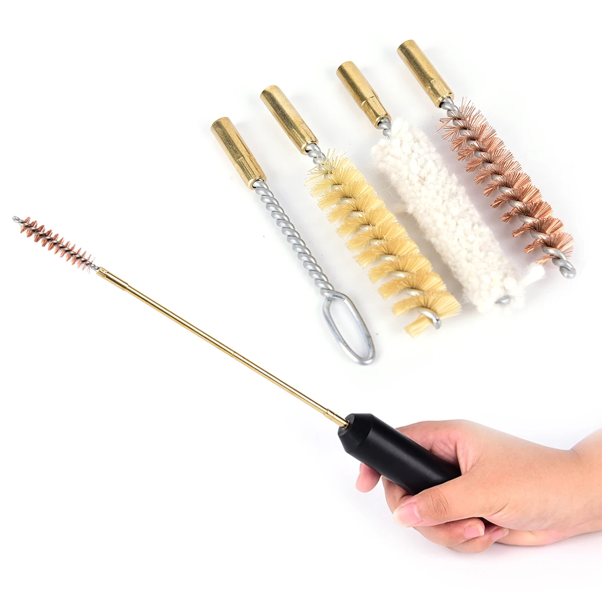 7 шт./компл. профессиональное ружье инструменты для чистки 38/357 мм карманный размер для чистки сигнального пистолета набор ручной оружейный шомпол щетка 9 мм инструмент щетка