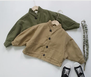 

2-7 Years Baby Boys Fashion Jackets Autumn Spring New Korean Solid Loose Bat Sleeve Coats For Boy Kids Clothing Child Outwear
