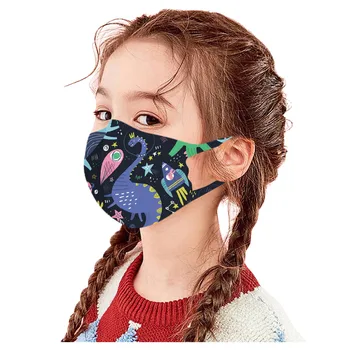 

1PCS Children's Windbreak Seamless Washable Reusable Adjustable Windproof Reusable Printed Face Mask маска от вируса masque