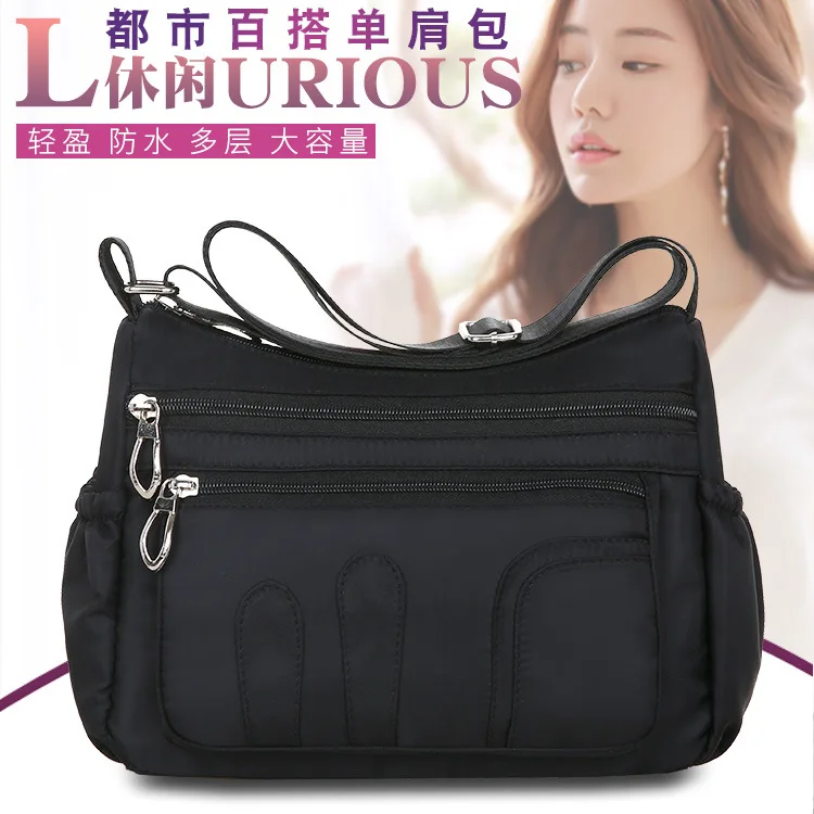 

Oxford Cloth WOMEN'S Bag Shoulder Bag Portable Large Capacity Multi-Compartment WOMEN'S Fashion Handbag Nylon Cloth Middle-aged