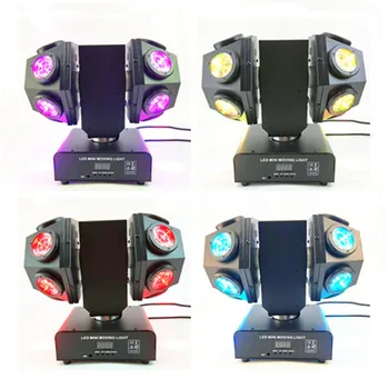 

4pcs 12x10W Double Head Moving Head Light RGBW 4IN1 Beam Double Arms Stage Light DMX512 Sound Control LED Rotating Stage Effect
