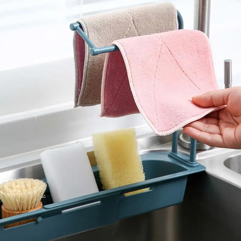 מתלה לסמרטוטים וסבון לכיור המטבח 5