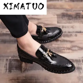 

Luxury Brand Men Dress Shoes Classic Man Pointed Toe Dress Shoes Men's Leather Wedding Party Shoes Oxfords Formal Shoes P4