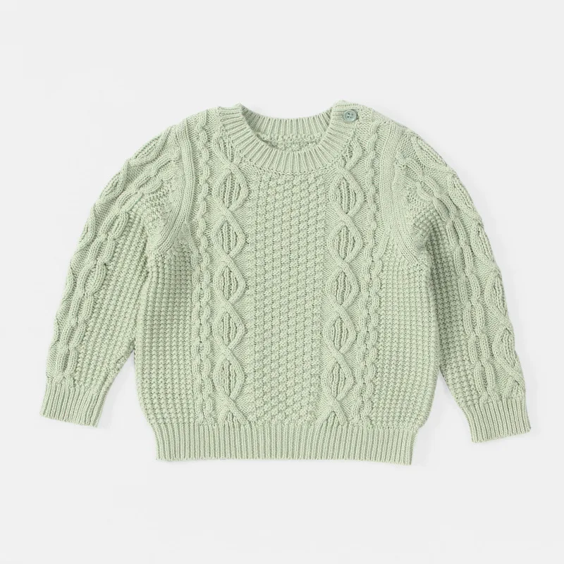 

Spring And Autumn New Style Clothes for Babies Men And Women Baby Solid Color Sweater Shoulder Adjustable Crew Neck Infants Swea