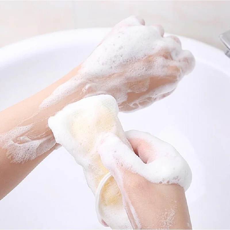 Крестины 10 шт./партия мыльница пенная сетка намытая перчатка для вспенивания Очищающая мыльница для ванной комнаты чистящие перчатки сетка мочалка