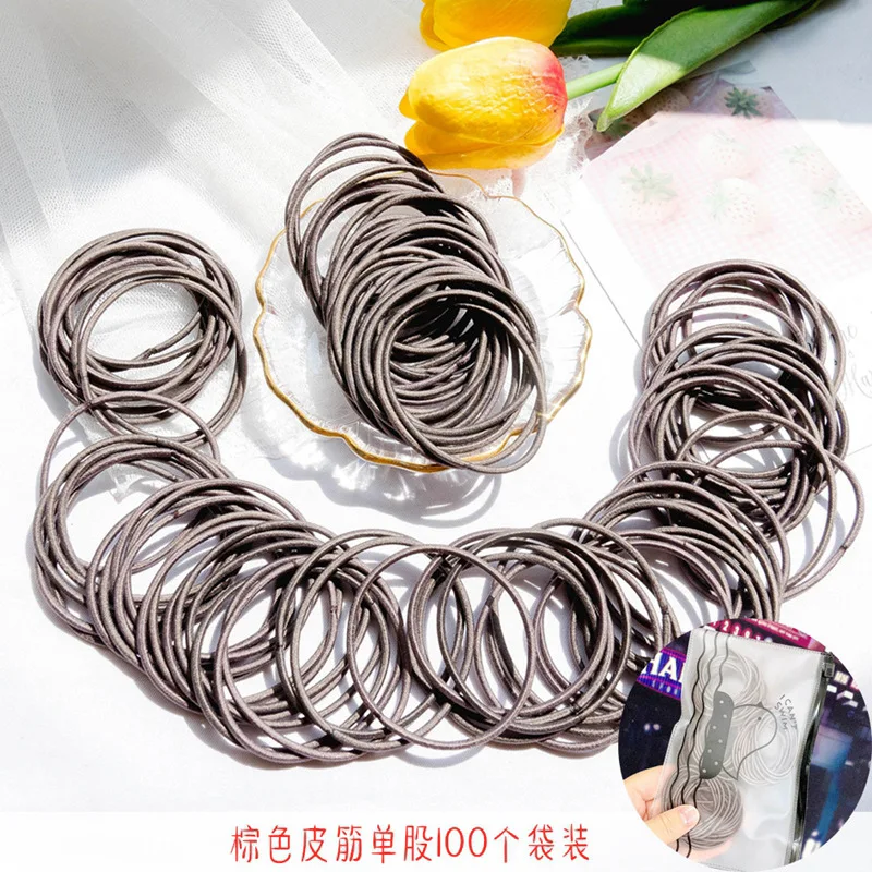 Dongdaemun New Style Headband Women's for Tying Hair Hairband GIRL'S Simple Hair Band Ultra-stretch Rubber Rope Hairband Headdre