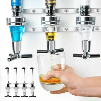 

4 Bottle Stand Optics Wall Mounted Wine Dispenser Spirit Drink Holder Bar Party