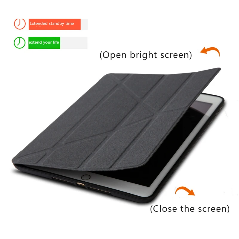 Чехол UTHAI E013 для iPad 9 7/2018 7 Air 2 с держателем ручки тканевая деформированная