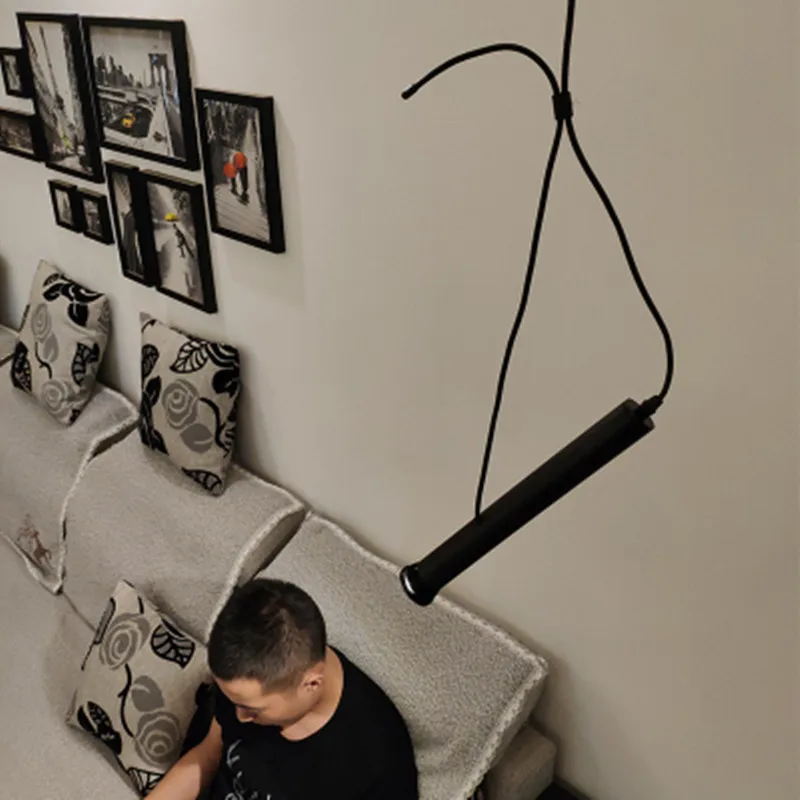 

Nordic Special Long line Design Led Pendant Light Fixture Flashlight Hanging Lamp for Dining Room Cafe Bar Luminaire Led Lustres