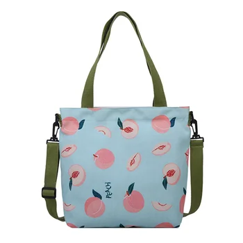 

Fashion Women Handbags Cartoon Fruit Printed Canvas Shoulder Bag Messenger Crossbody Bags Teenage Girls Shopping Beach Tote
