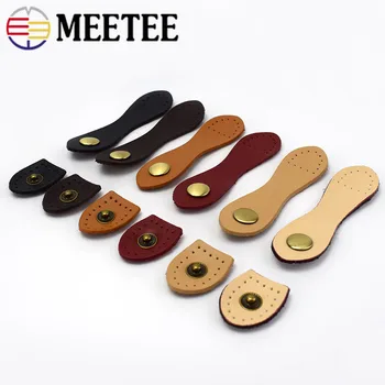 

Meetee 5/10pcs 9*2.5cm Genuine Leather Buckle Leather Snap Buttons DIY Patchwork Bag Purse Sewing Fasteners Accessories CN013