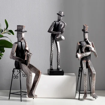 

STATUES FIGURES OF MUSICIANS RESIN ART SUPPLIES FIGURINES ARE MUSICAL ORNAMENTS SCULPTURE CRAFT FOR OFFICE VINTAGE HOME DECOR