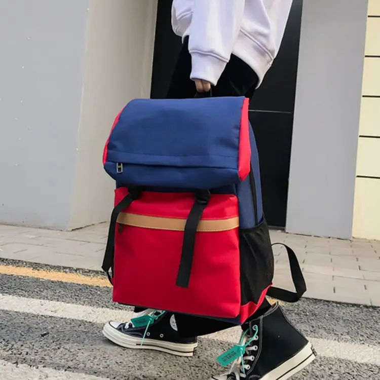 

2019 Advertisement Propaganda Backpack Men And Women Schoolbag Large Capacity Computer Backpack Printed Words Japanese Korean Tr